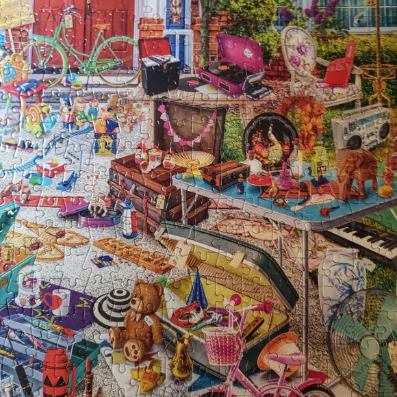 Buffalo Aimee Stewart 1000pc Yard Sale 26x19 Puzzle Game Pre-Assembled - Picture 13 of 13